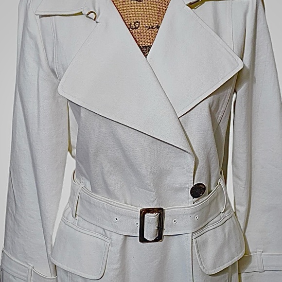 Talbots Double Breasted Trench Coat Size 12 - Picture 2 of 8